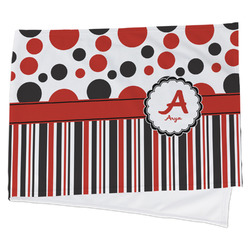 Red & Black Dots & Stripes Cooling Towel (Personalized)