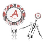 Red & Black Dots & Stripes Corkscrew (Personalized)