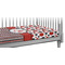 Red & Black Dots & Stripes Crib Fitted Sheet w/ Name and Initial