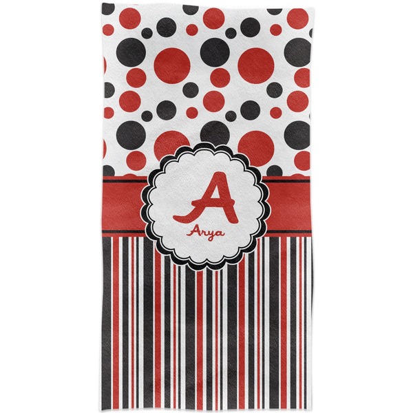 Red & Black Dots & Stripes Crib Comforter/Quilt - Apvl