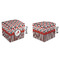 Red & Black Dots & Stripes Cubic Gift Box - Approval