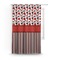 Red & Black Dots & Stripes Curtain With Window and Rod