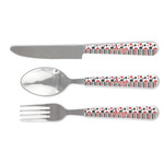 Red & Black Dots & Stripes Cutlery Set (Personalized)