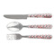 Red & Black Dots & Stripes Cutlery Set - FRONT