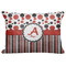 Red & Black Dots & Stripes Decorative Baby Pillowcase - 16"x12" w/ Name and Initial