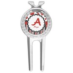 Red & Black Dots & Stripes Golf Divot Tool & Ball Marker (Personalized)