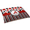 Red & Black Dots & Stripes Dog Bed - Large