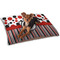 Red & Black Dots & Stripes Dog Bed - Small LIFESTYLE