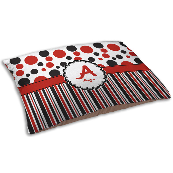 Red & Black Dots & Stripes Dog Beds - SMALL