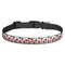 Red & Black Dots & Stripes Dog Collar - Medium - Front