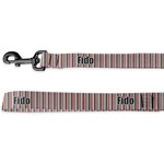 Red & Black Dots & Stripes Dog Leash - 6 ft (Personalized)
