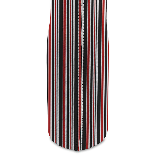 Red & Black Dots & Stripes Double Wine Tote - DETAIL 2 (new)