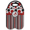 Red & Black Dots & Stripes Double Wine Tote - Flat (new)