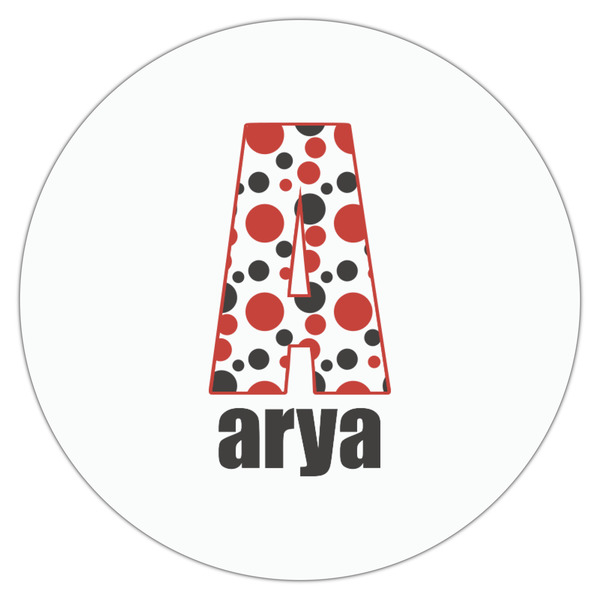 Red & Black Dots & Stripes Drink Topper - Medium - Single