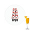 Red & Black Dots & Stripes Drink Topper - Small - Single with Drink