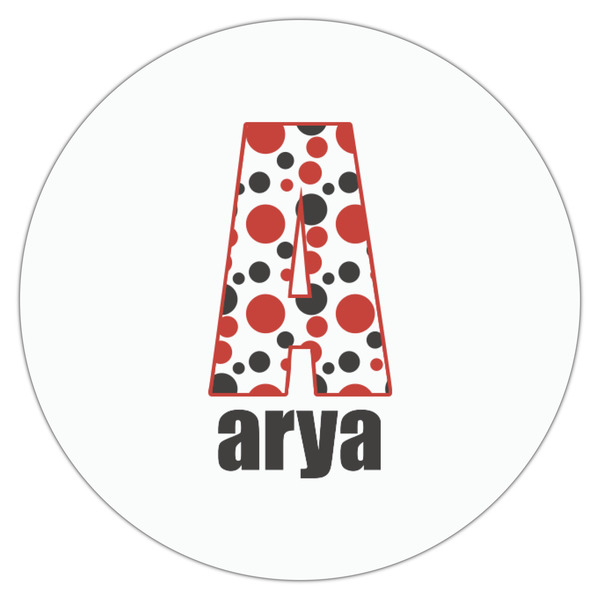 Red & Black Dots & Stripes Drink Topper - Small - Single