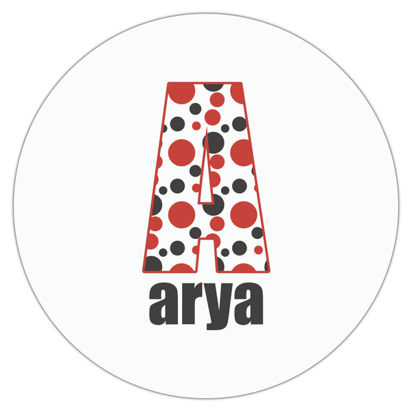 Red & Black Dots & Stripes Drink Topper - XLarge - Single