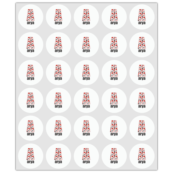 Red & Black Dots & Stripes Drink Topper - XSmall - Set of 30