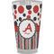 Red & Black Dots & Stripes Pint Glass - Full Color - Front View