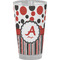 Red & Black Dots & Stripes Pint Glass - Full Color (Personalized)