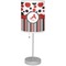 Red & Black Dots & Stripes Drum Lampshade with base included