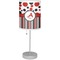 Red & Black Dots & Stripes Lamp with Drum Shade (Personalized)