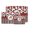 Red & Black Dots & Stripes Drum Lampshades - MAIN