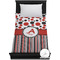 Red & Black Dots & Stripes Duvet Cover (TwinXL)