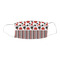 Red & Black Dots & Stripes Fabric Face Mask