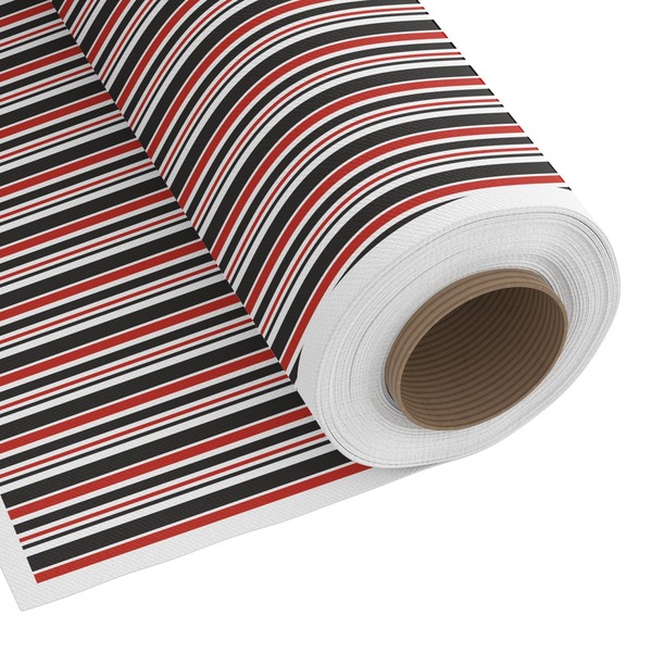 Custom Red & Black Dots & Stripes Fabric by the Yard - Spun Polyester Poplin