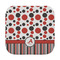 Red & Black Dots & Stripes Face Towel (Personalized)