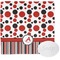 Red & Black Dots & Stripes Wash Cloth with soap