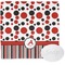 Red & Black Dots & Stripes Washcloth (Personalized)