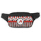 Red & Black Dots & Stripes Fanny Packs - FRONT