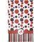 Red & Black Dots & Stripes Finger Tip Towel - Full View