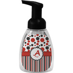 Red & Black Dots & Stripes Foam Soap Bottle (Personalized)
