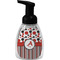 Red & Black Dots & Stripes Foam Soap Bottle - Black (Personalized)