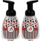 Red & Black Dots & Stripes Foam Soap Bottle (Front & Back)