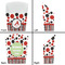 Red & Black Dots & Stripes French Fry Favor Box - Front & Back View