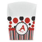 Red & Black Dots & Stripes French Fry Favor Boxes (Personalized)