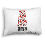 Red & Black Dots & Stripes Pillow Case - Standard - Graphic (Personalized)