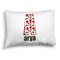 Red & Black Dots & Stripes Full Pillow Case - FRONT (partial print)