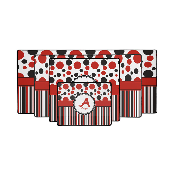 Red & Black Dots & Stripes Gaming Mats - PARENT/MAIN