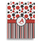 Red & Black Dots & Stripes Garden Flags - Large - Double Sided - BACK