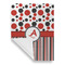 Red & Black Dots & Stripes Garden Flags - Large - Single Sided - FRONT FOLDED