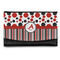 Red & Black Dots & Stripes Genuine Leather Women's Wallet - Small (Personalized)
