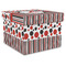 Red & Black Dots & Stripes Gift Boxes with Lid - Canvas Wrapped - XX-Large - Front/Main