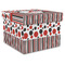 Red & Black Dots & Stripes Gift Box with Lid - Canvas Wrapped - XX-Large (Personalized)