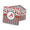 Red & Black Dots & Stripes Gift Box with Lid - Canvas Wrapped (Personalized)