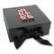 Red & Black Dots & Stripes Gift Boxes with Magnetic Lid - Black - Front (angle)